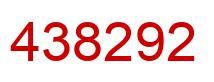Number 438292 red image