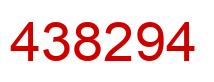 Number 438294 red image