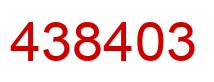 Number 438403 red image