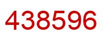 Number 438596 red image