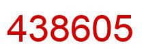 Number 438605 red image