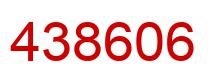 Number 438606 red image