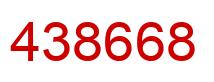 Number 438668 red image