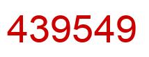 Number 439549 red image