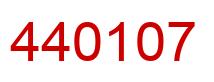 Number 440107 red image
