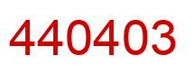 Number 440403 red image