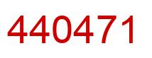 Number 440471 red image