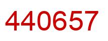 Number 440657 red image