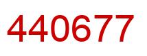 Number 440677 red image