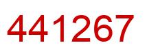 Number 441267 red image