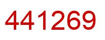 Number 441269 red image