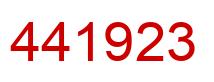 Number 441923 red image