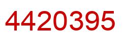 Number 4420395 red image