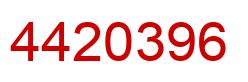 Number 4420396 red image