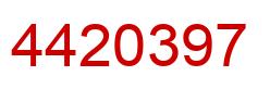 Number 4420397 red image