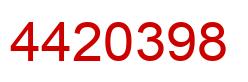 Number 4420398 red image