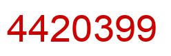 Number 4420399 red image