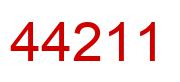 Number 44211 red image