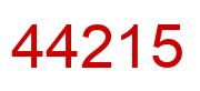 Number 44215 red image