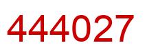 Number 444027 red image