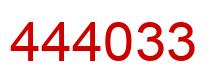 Number 444033 red image