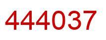 Number 444037 red image