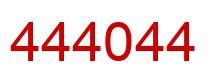 Number 444044 red image