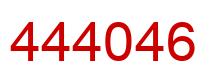 Number 444046 red image