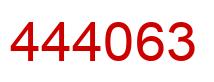 Number 444063 red image