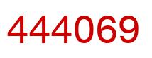 Number 444069 red image