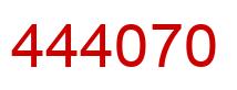 Number 444070 red image