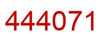 Number 444071 red image