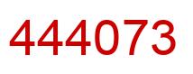 Number 444073 red image