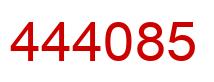 Number 444085 red image