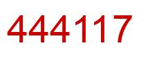 Number 444117 red image