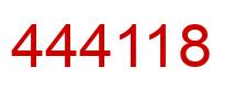 Número 444118 imagen rojo