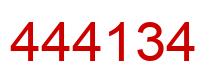 Number 444134 red image
