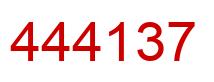 Number 444137 red image