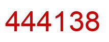 Number 444138 red image