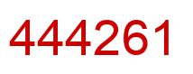 Number 444261 red image