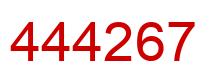 Number 444267 red image