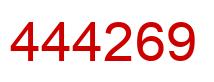 Number 444269 red image