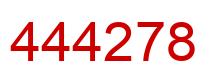 Number 444278 red image