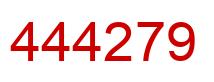 Number 444279 red image