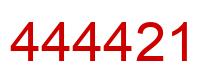 Number 444421 red image