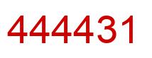 Number 444431 red image