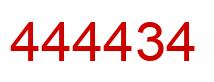 Number 444434 red image