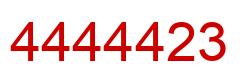 Number 4444423 red image