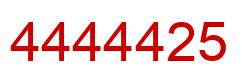 Number 4444425 red image