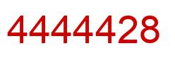 Número 4444428 imagen rojo